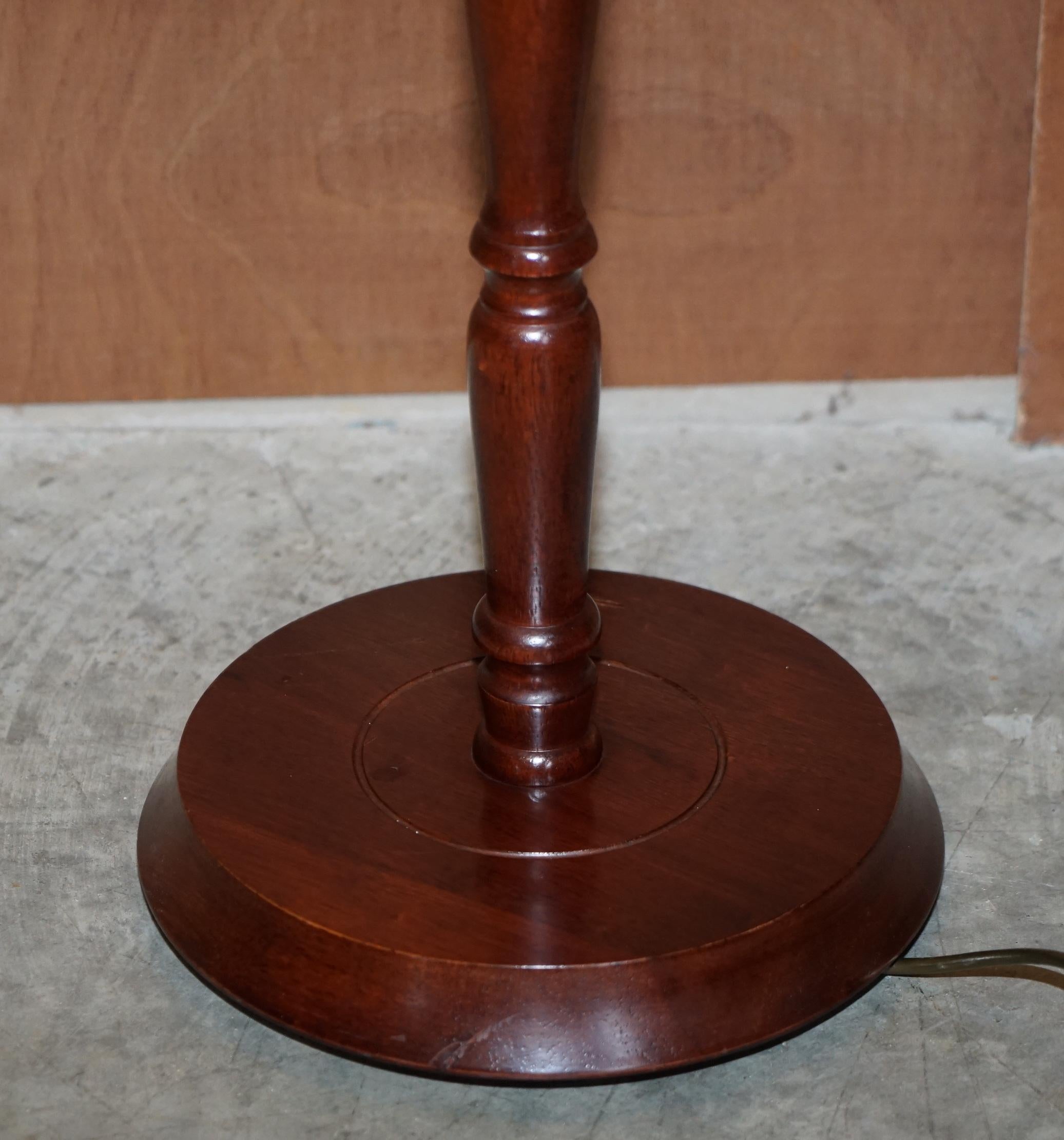 Mid-20th Century Lovely Vintage circa 1940's Floor Standing Lamp with Endon Hand Made Lampshade For Sale
