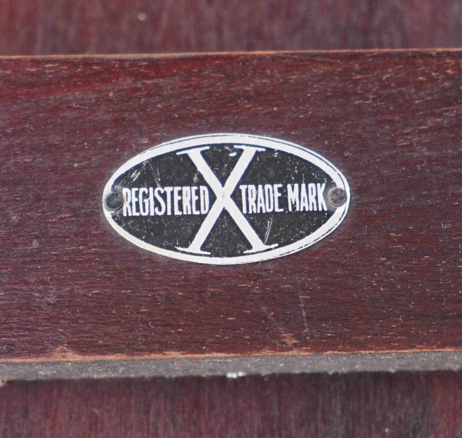 20th Century Lovely Vintage Edwardian Folding Card Table Fully Stamped Registered x Trademark