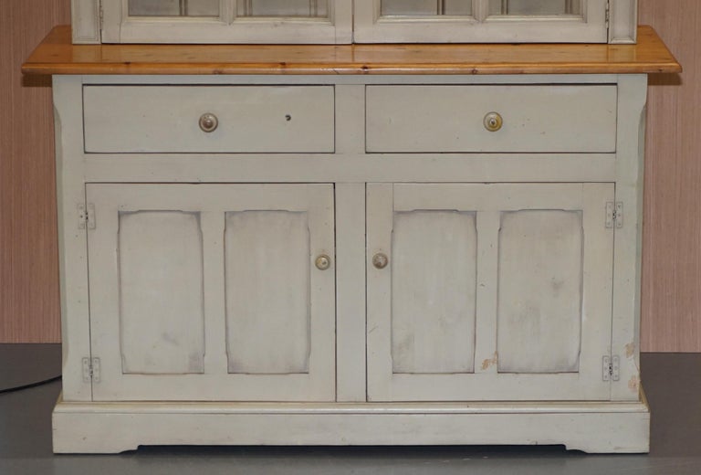 Lovely Vintage Farmhouse Country Welsh Dresser Bookcase With Built