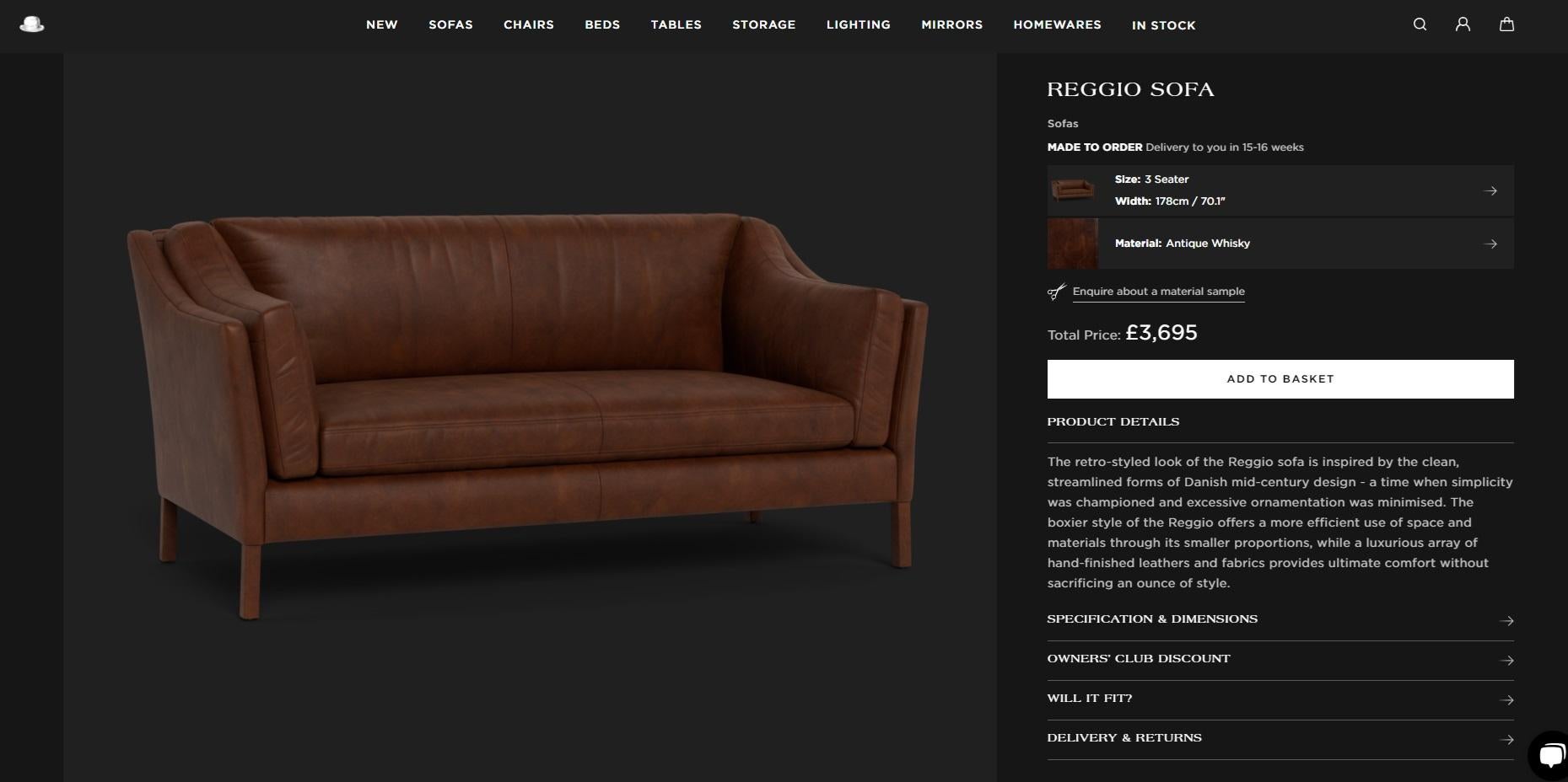 Royal House Antiques

Royal House Antiques freut sich, dieses superbequeme, braune Heritage-Ledersofa Halo Reggio von Timothy Oulton zum Verkauf anzubieten. UVP £3695

Bitte beachten Sie die Liefergebühr aufgeführt ist nur ein Leitfaden, es deckt