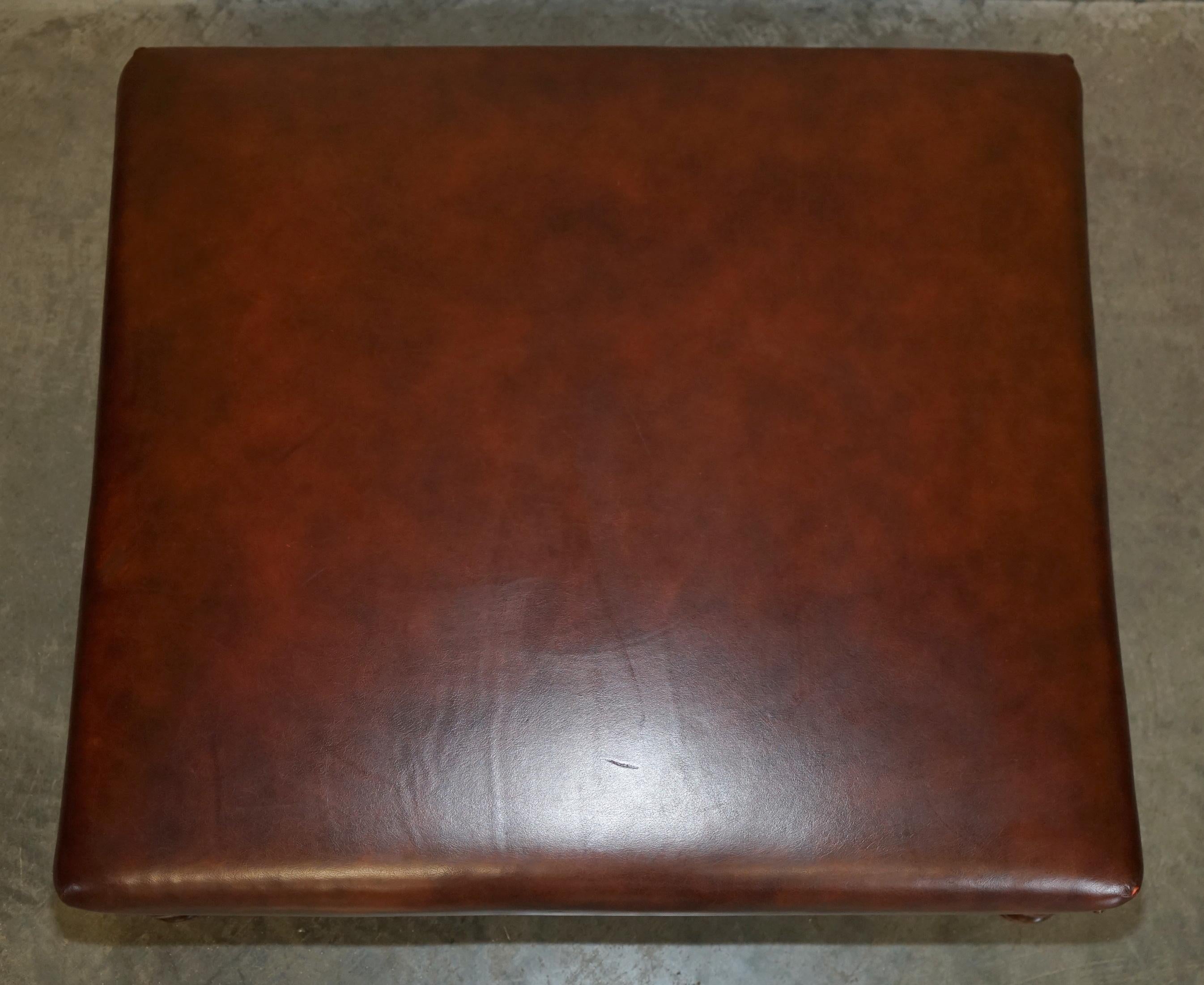 Country LOVELY ViNTAGE CUIR GEORGE SMITH LARGE 2 PERSONNE teint à la main en vente