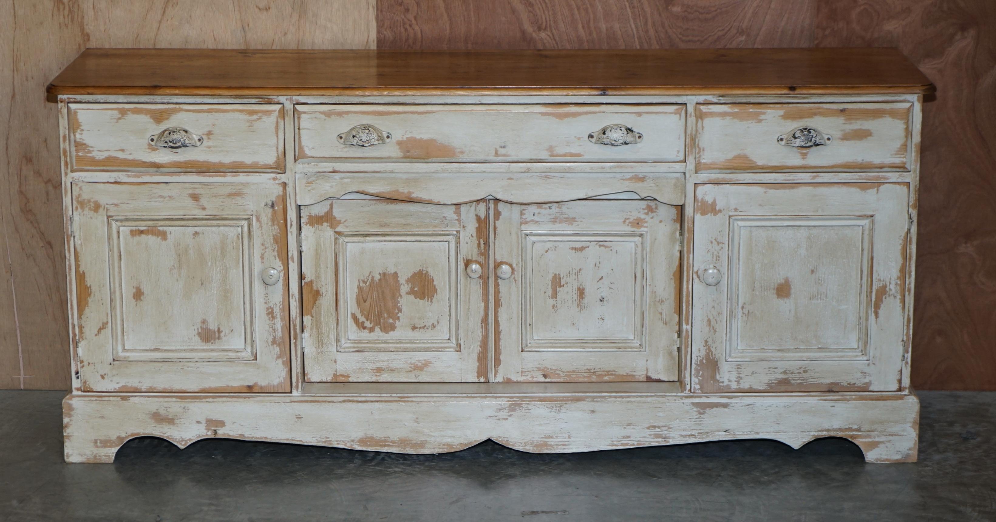 We are delighted to offer for sale this very nice made in Hungry hand painted and antiqued sideboard with drawers 

A good looking and well made piece that has been nicely aged. It has a bit of age to it but not much, the finish has been done very