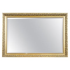 LOVELY VINTAGE LARGE GOLD ORNATE BEVELLED MiRROR