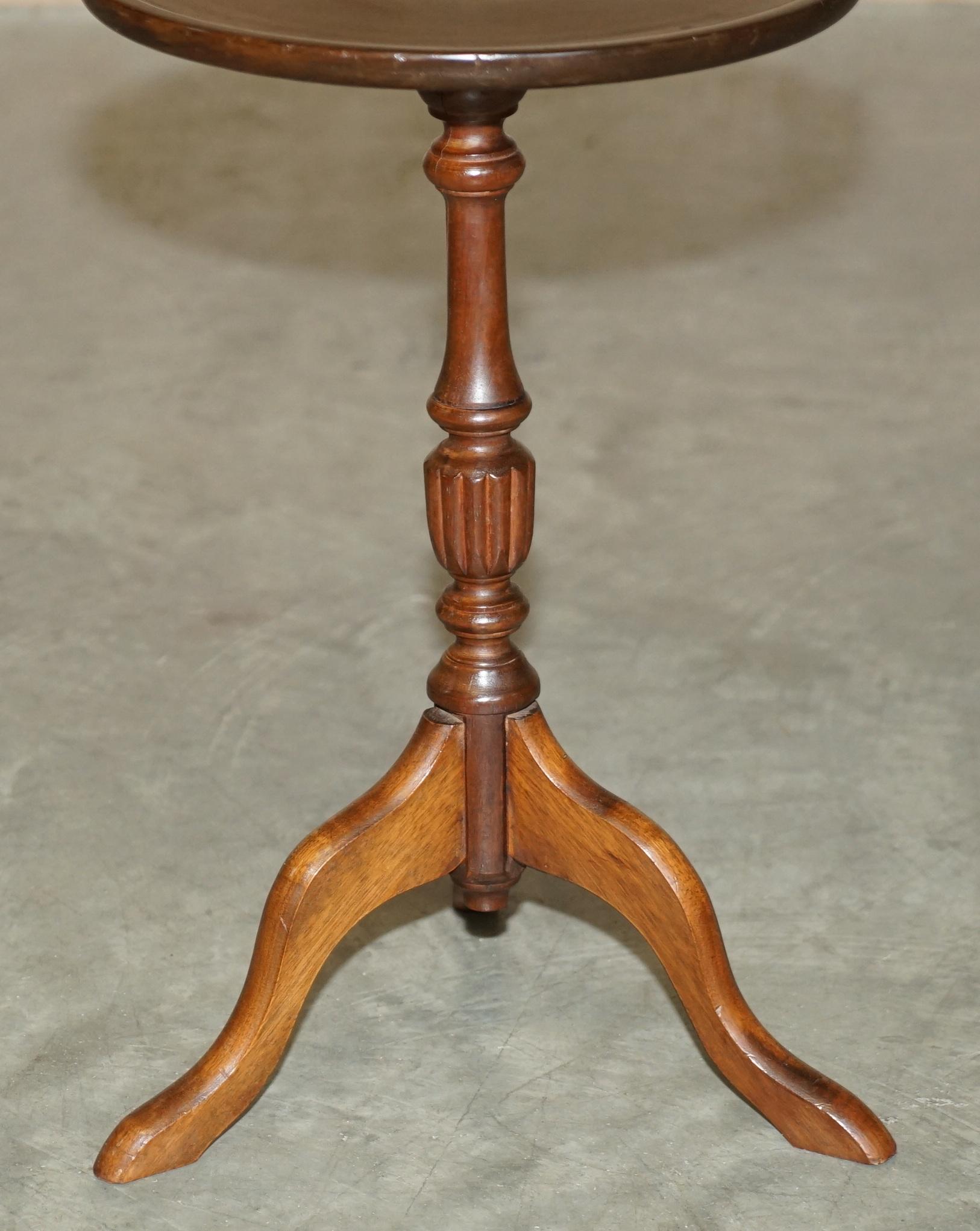 Victorian Lovely Vintage Hardwood Tripod Lamp Side End Wine Table a Very Versatile Piece
