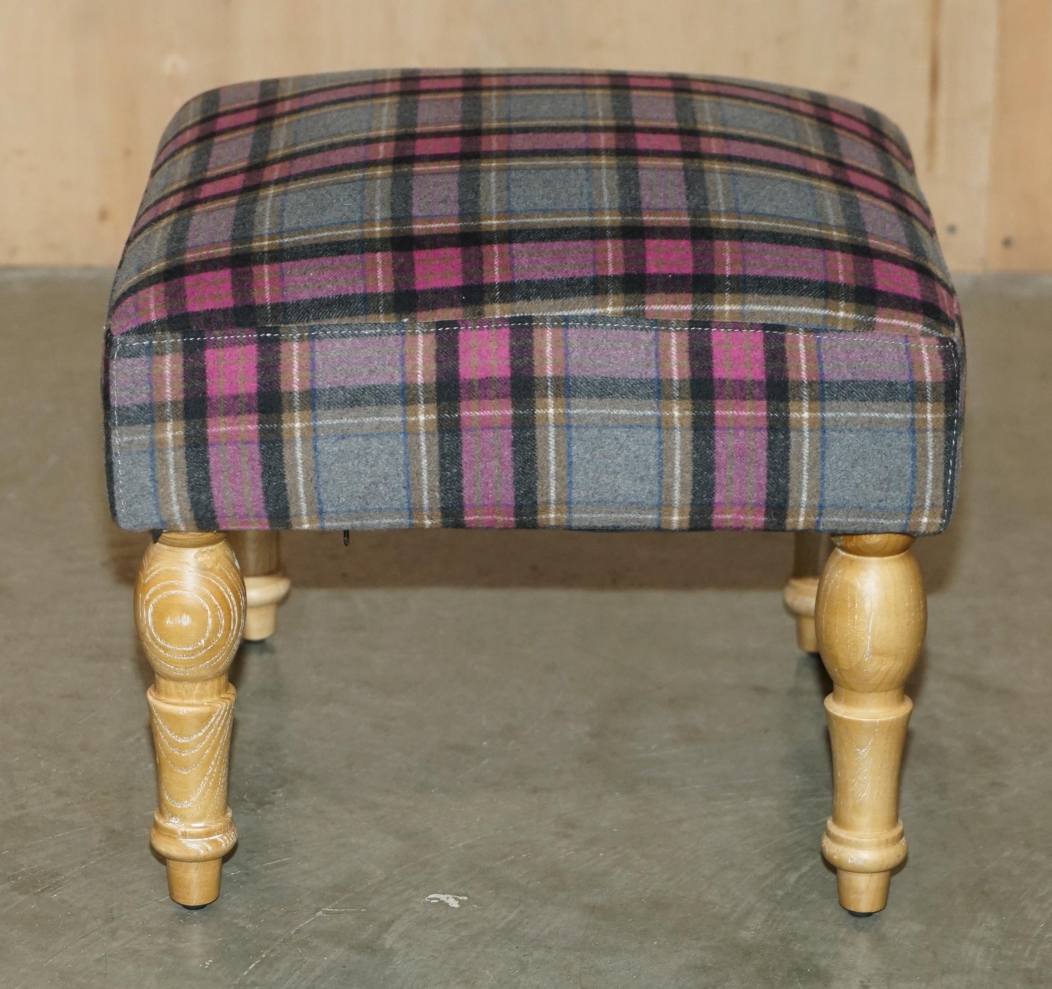 Fatto a mano LOVELY VINTAGE TAGLIA MEDIA CALZOLAIO CON FELPA DI LANA TARTAN SCOTTISH CHECK in vendita