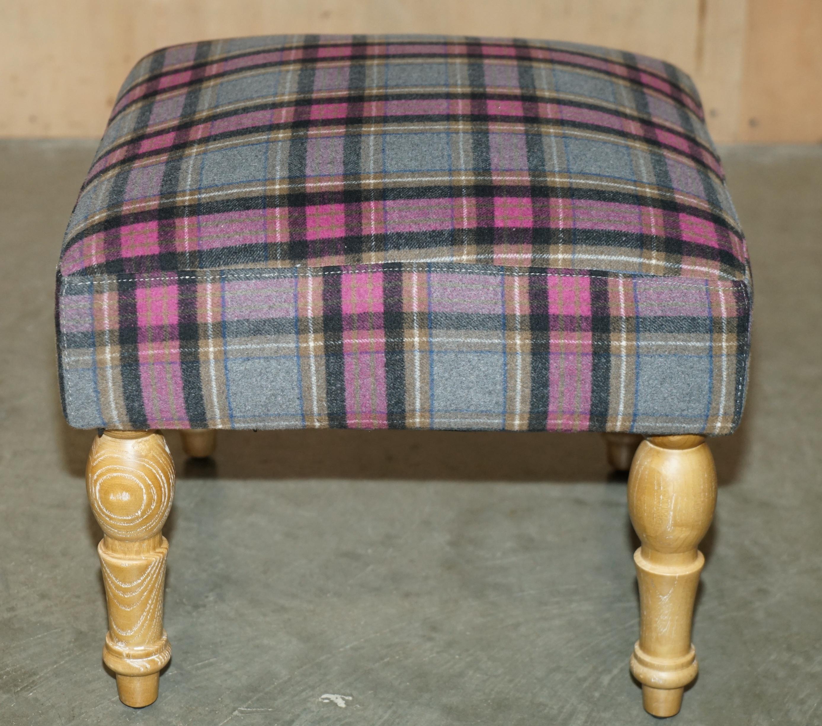 XX secolo LOVELY VINTAGE TAGLIA MEDIA CALZOLAIO CON FELPA DI LANA TARTAN SCOTTISH CHECK in vendita