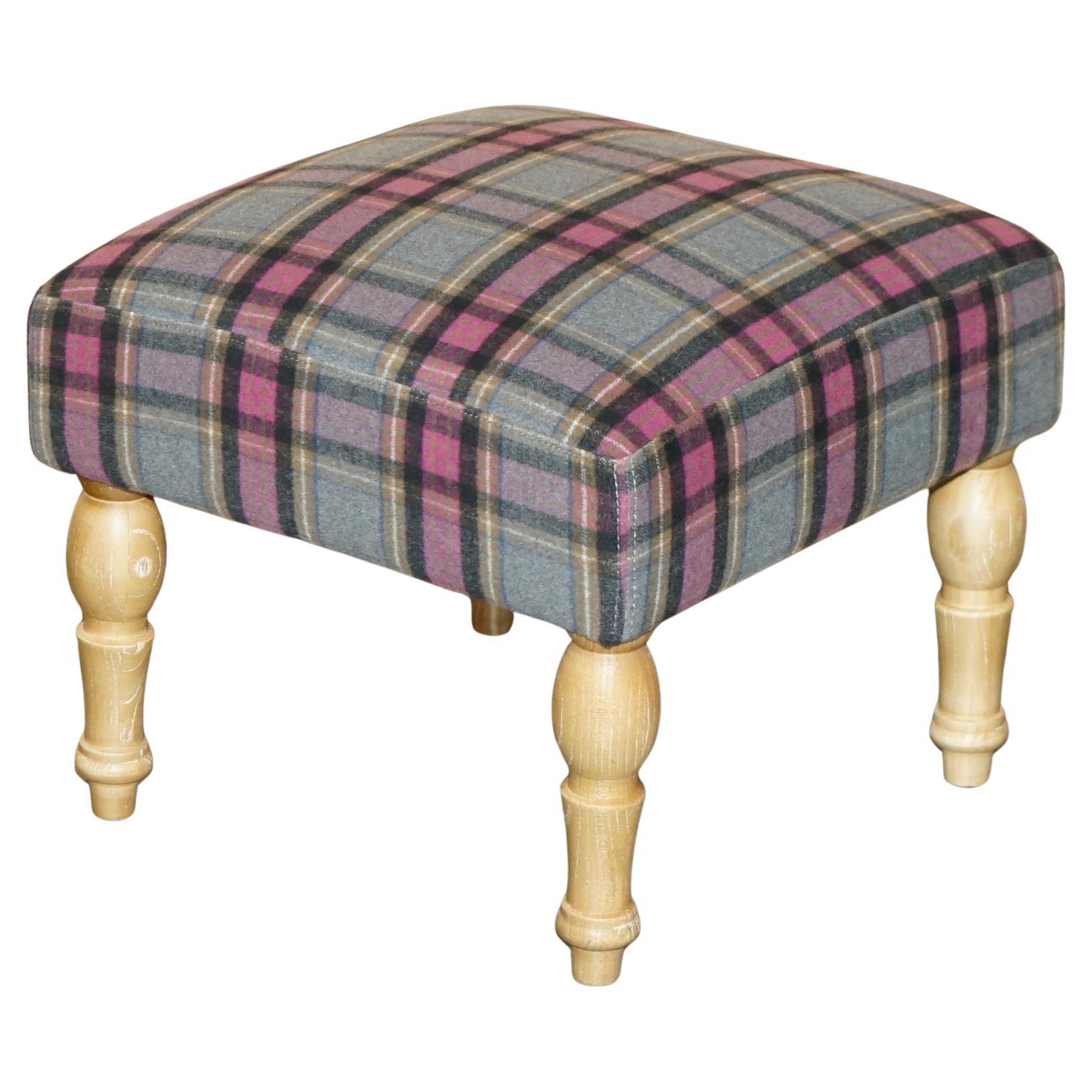 LOVELY VINTAGE TAGLIA MEDIA CALZOLAIO CON FELPA DI LANA TARTAN SCOTTISH CHECK in vendita