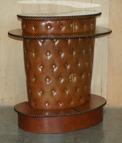 LOVELY ViNTAGE MID CENTURY MODERN LEATHER STYLE CLAD HOME COCKTAIL BAR & STOOLS