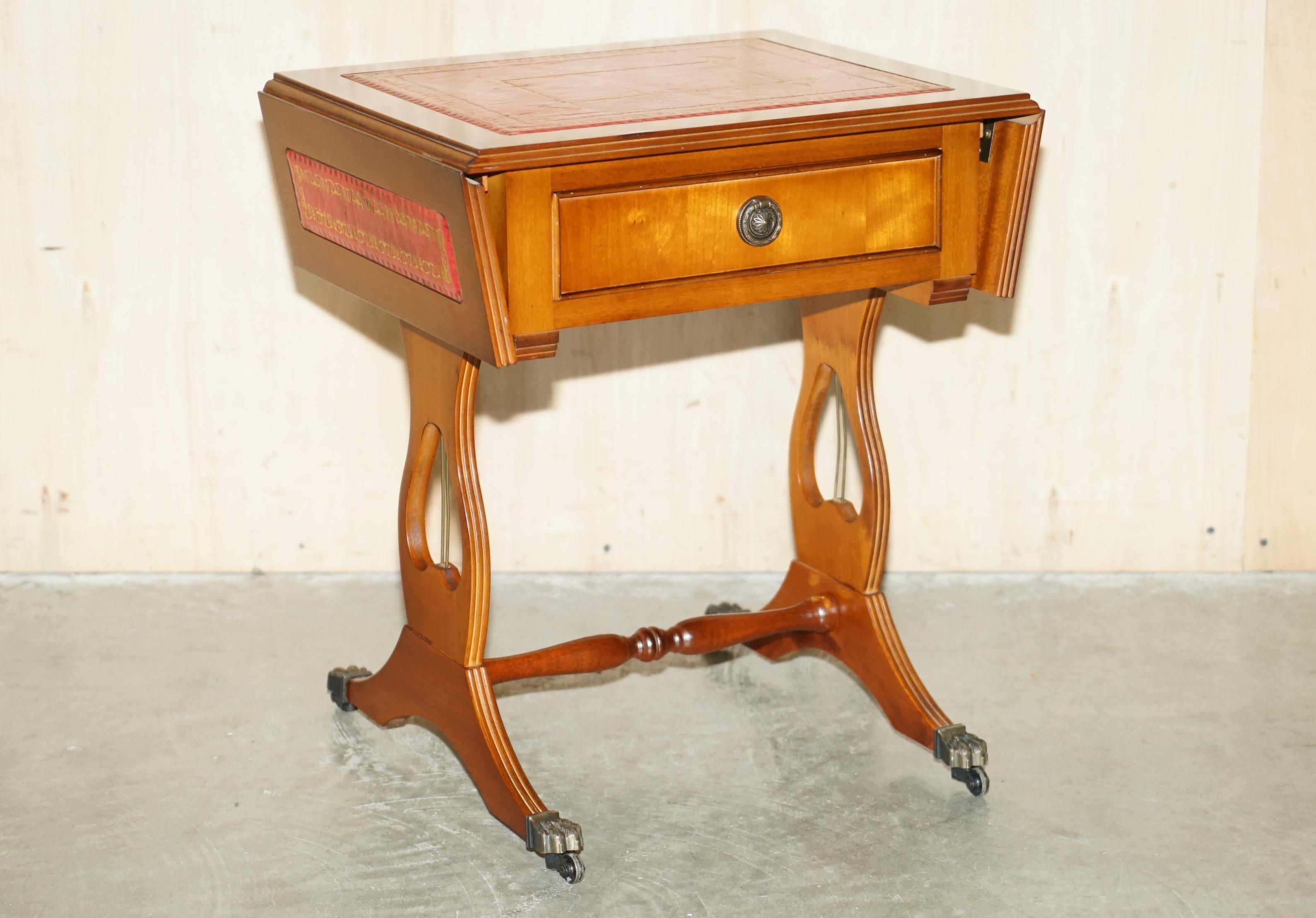 Royal House Antiques

Royal House Antiques is delighted to offer for sale this lovely decorative English single drawer side table with extending oxblood leather top

Please note the delivery fee listed is just a guide, it covers within the M25 only