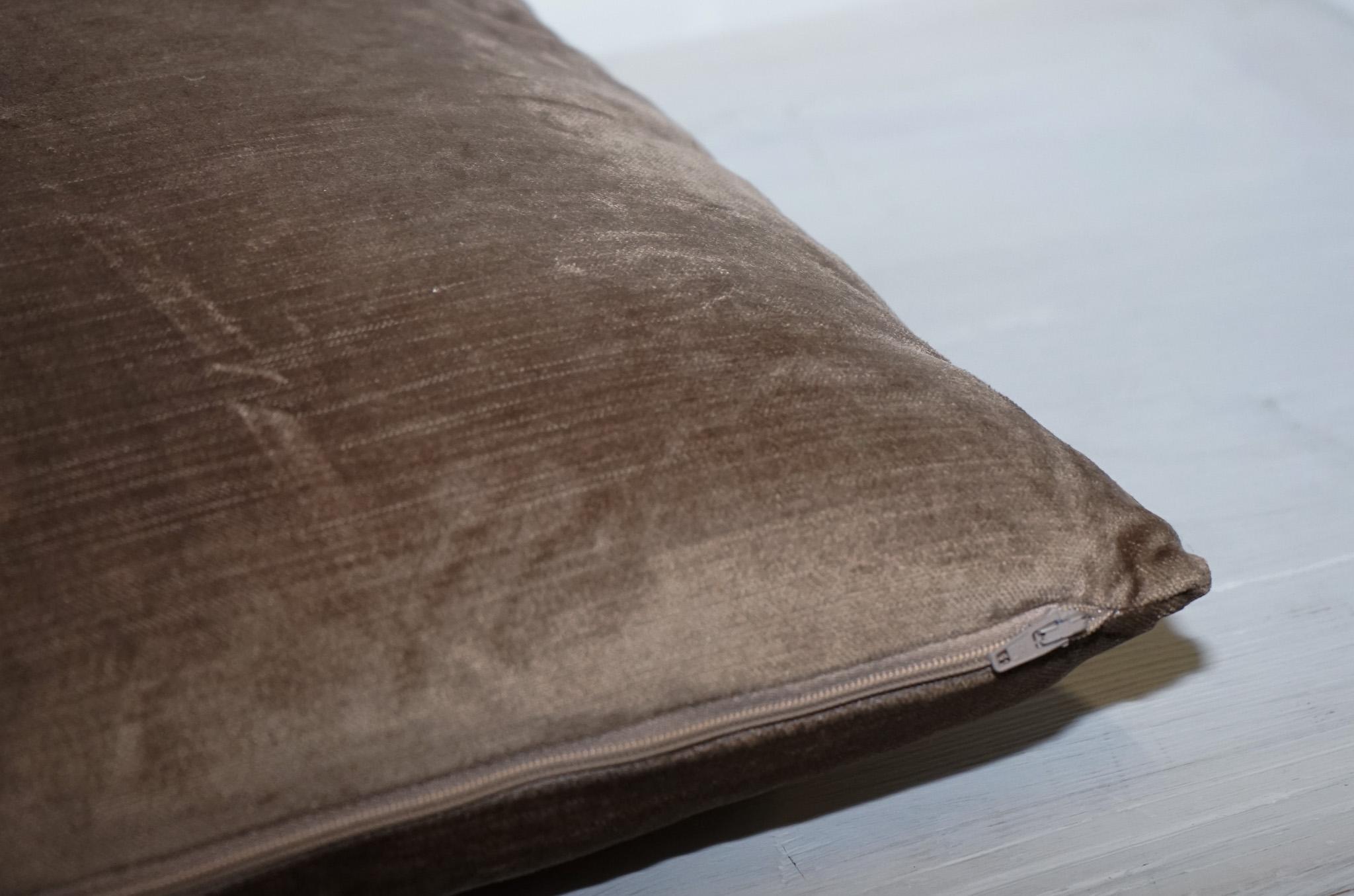 XX secolo Un bel paio d'anni fa di cushioni di piume marroni imbottite di piume. in vendita