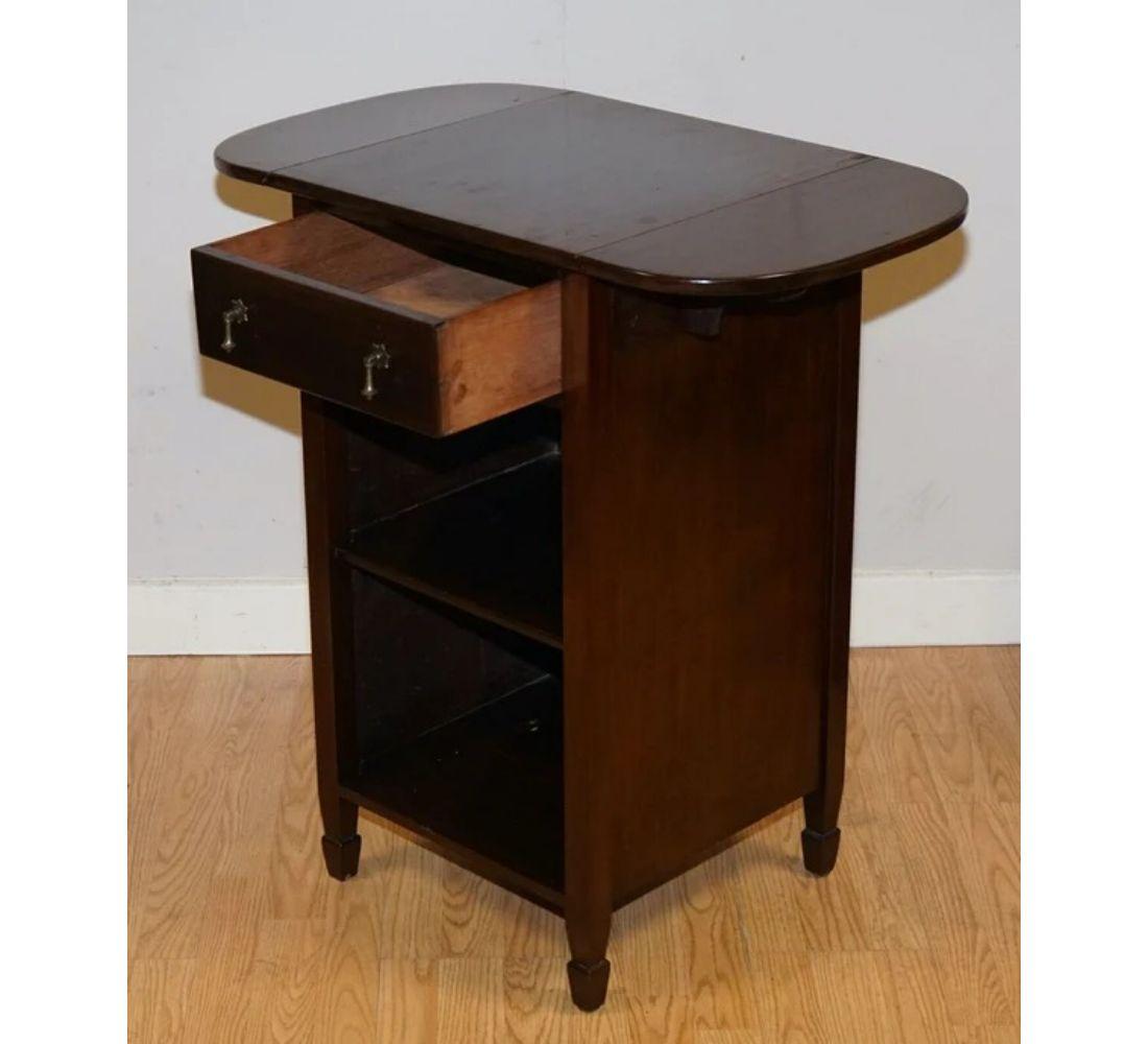 British Lovely Vintage Side End Hardwood Table with Drawer For Sale