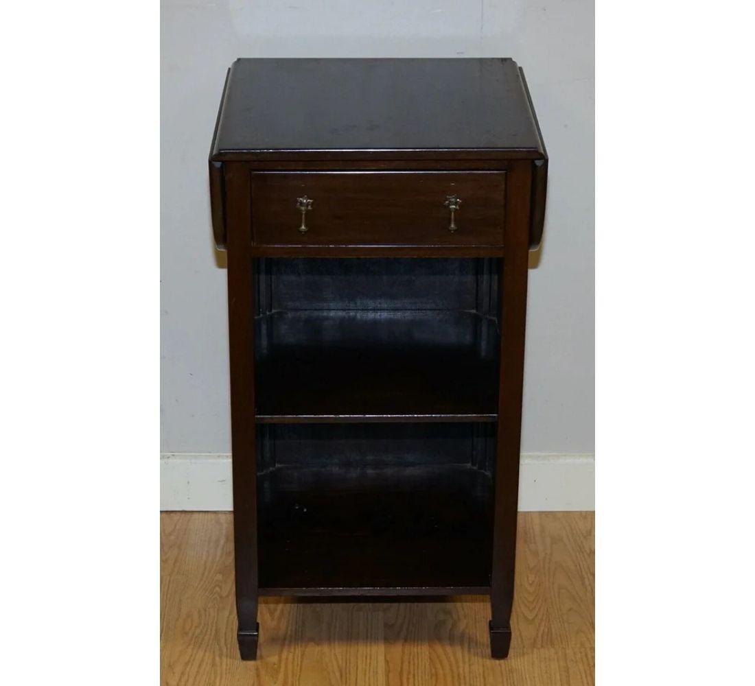 Lovely Vintage Side End Hardwood Table with Drawer For Sale 2