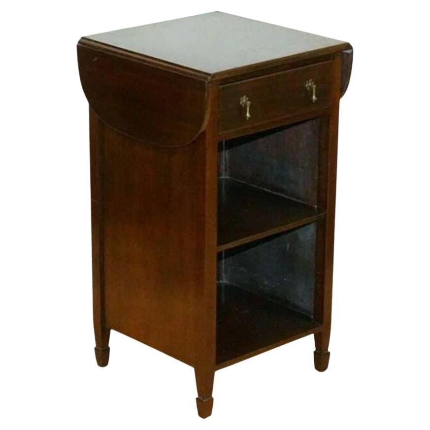Lovely Vintage Side End Hardwood Table with Drawer For Sale