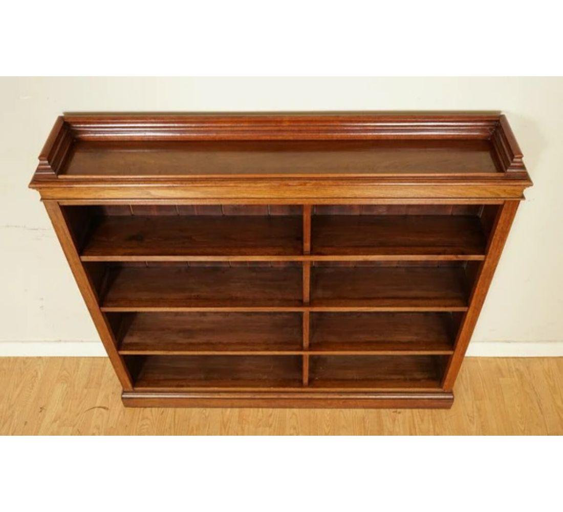 20th Century Lovely Vintage Solid Hardwood Open Dwarf Bookcase For Sale