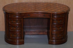 Lovely Vintage Solid Wood Kidney Desk Designed to Hide Pc Cables Sliding Shelf