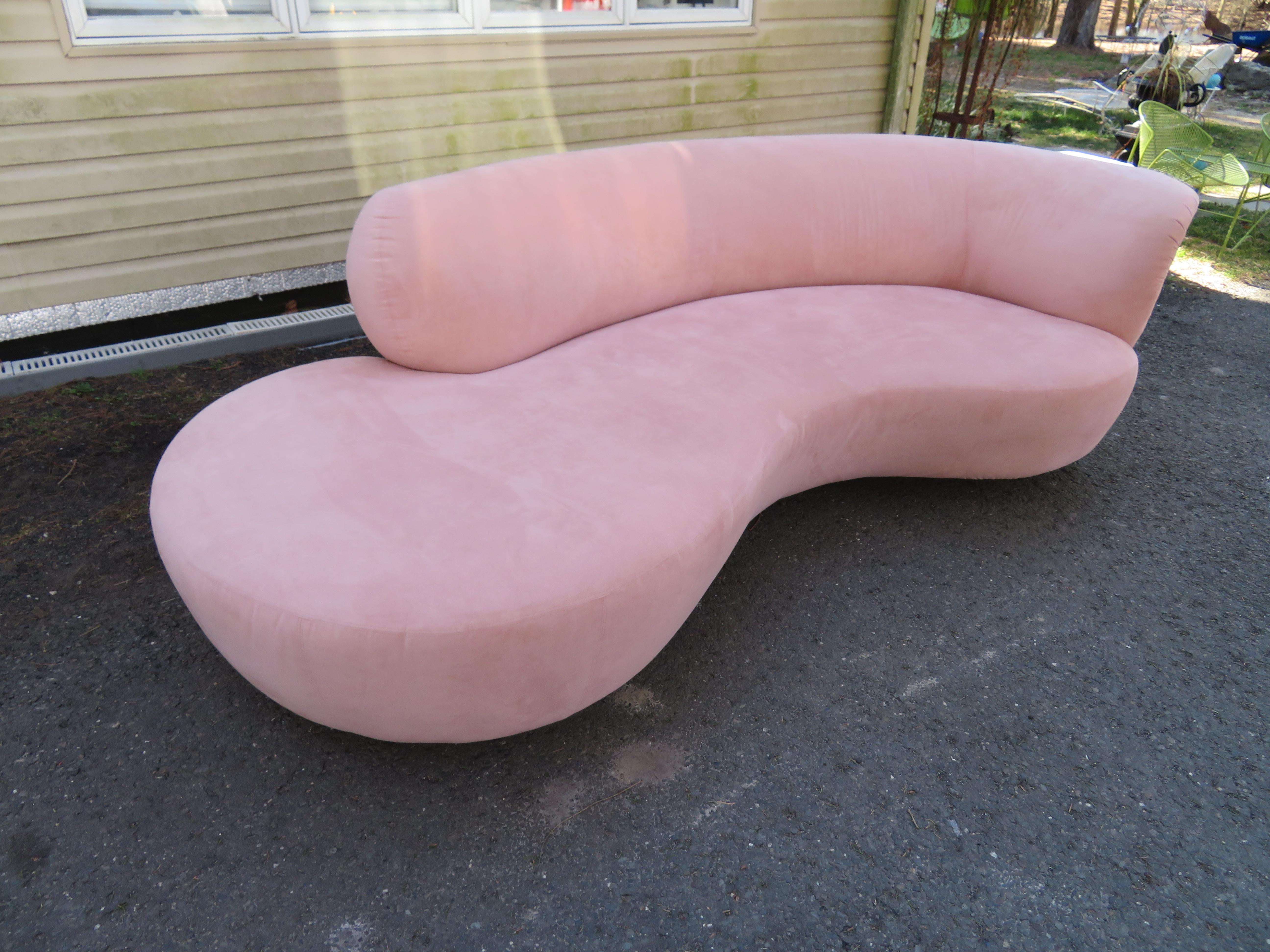 Lovely Weiman Curved Cloud Sofa Mid-Century Modern For Sale 7