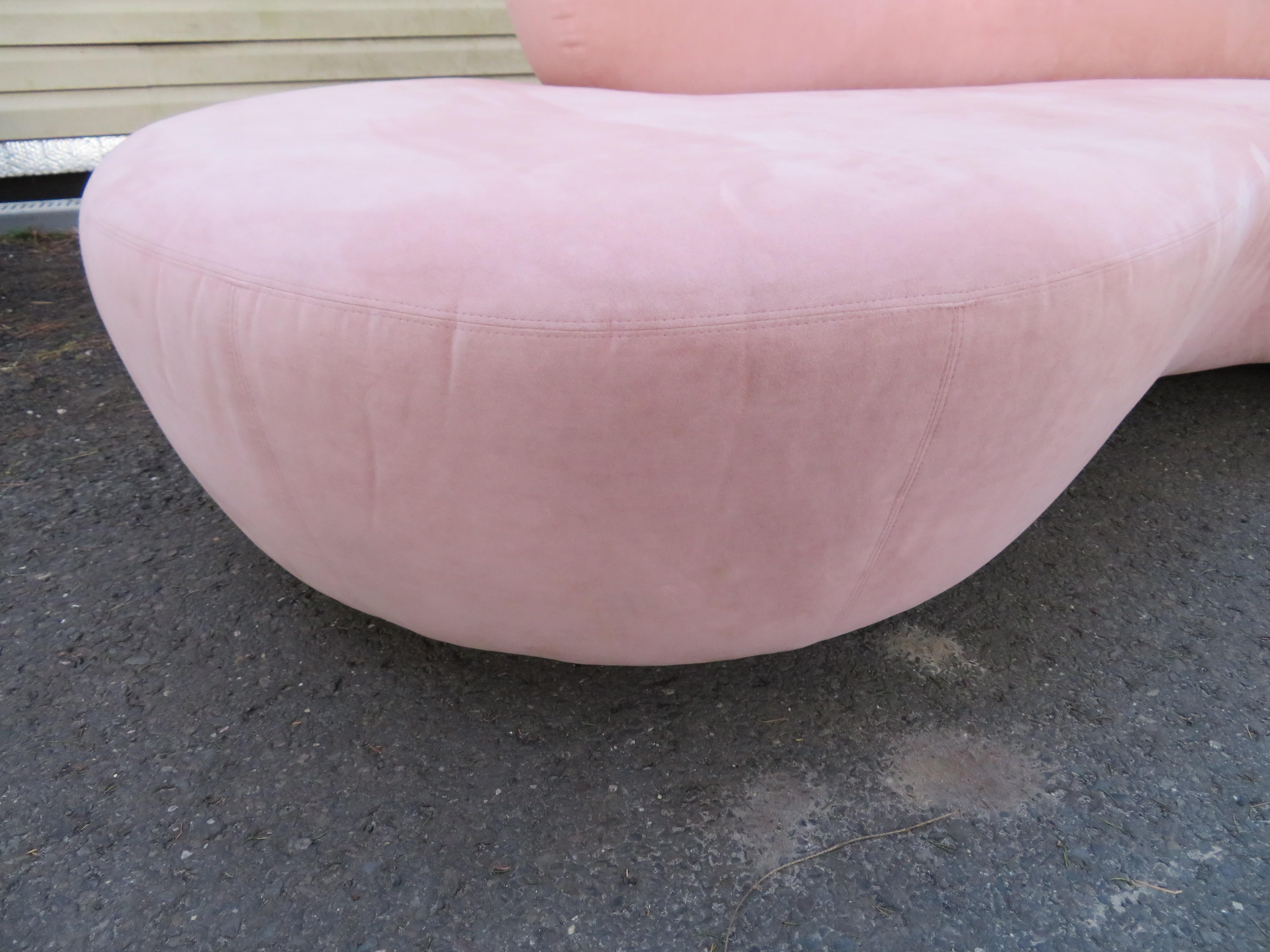 Lovely Weiman Curved Cloud Sofa Mid-Century Modern For Sale 1