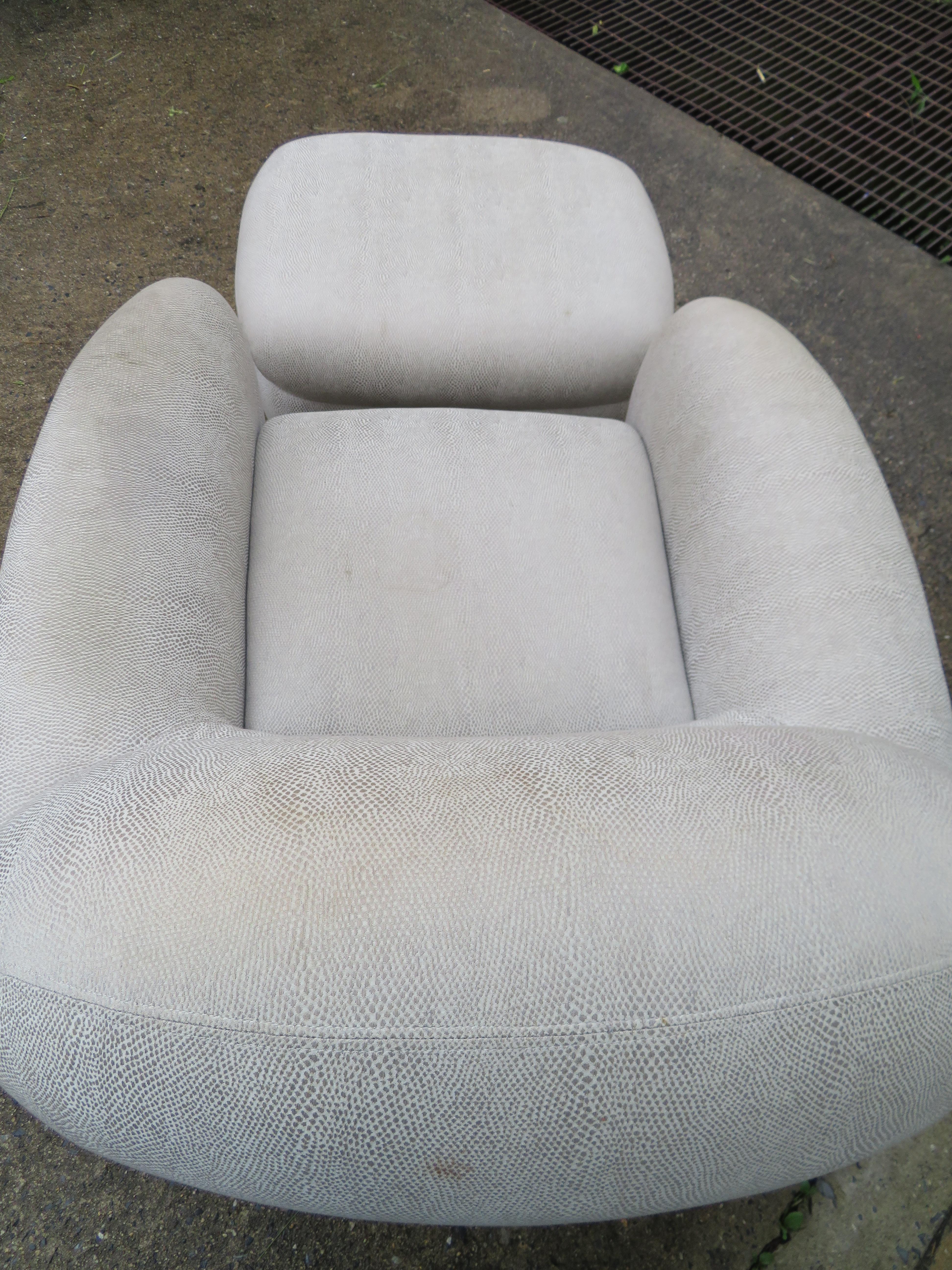 Lovely Vladimir Kagan for Preview Lounge Chair Ottoman Mid-Century Modern 1