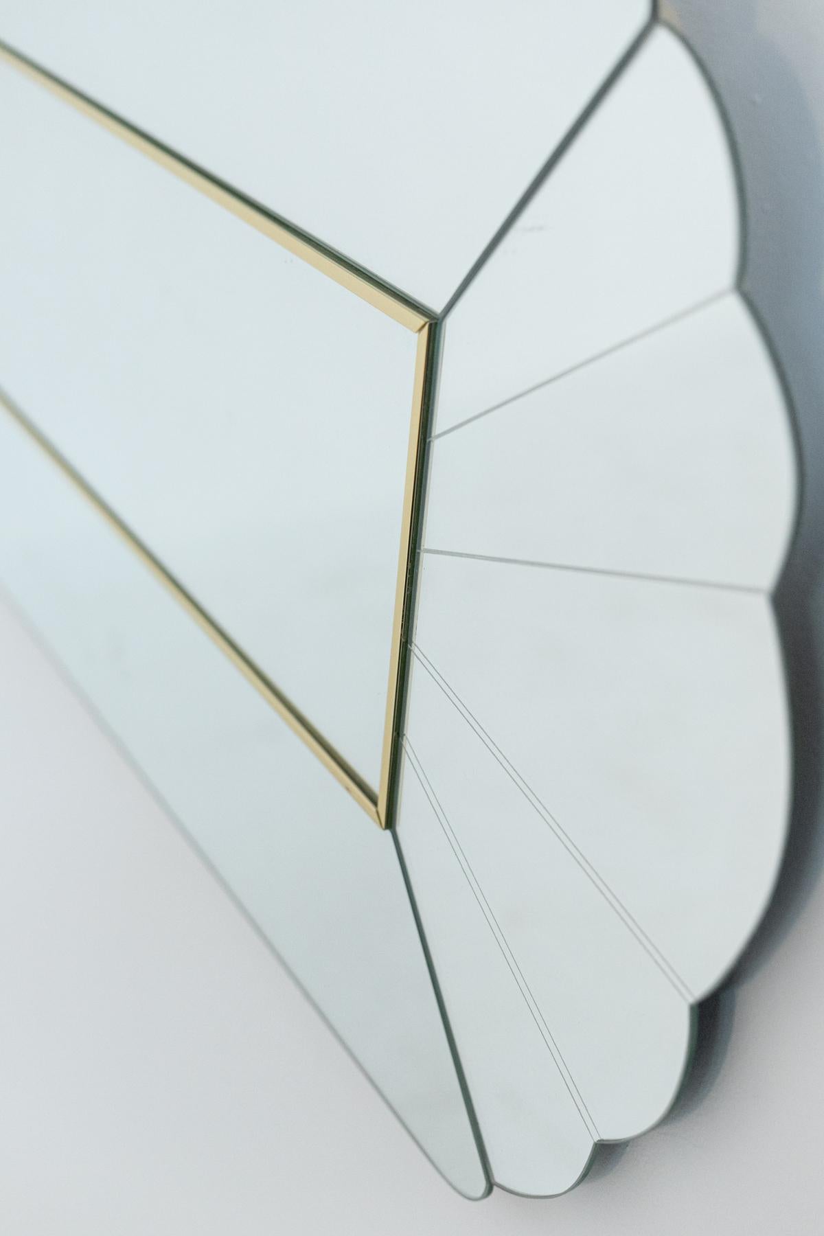 Lovely Wall Mirror by Alain Delon for Maison Jansen 1