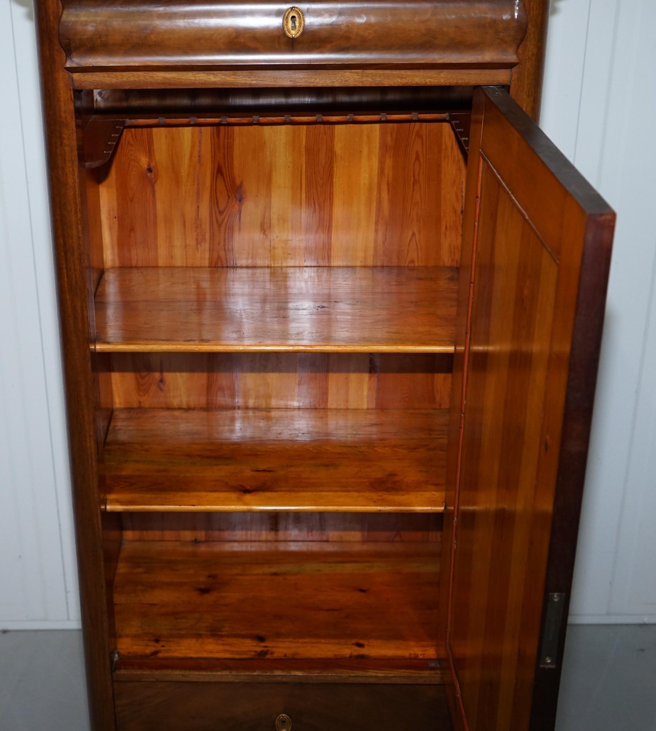 Lovely Walnut Drinks Cabinet with Drawers and Built in Glass Holder Great Find 12