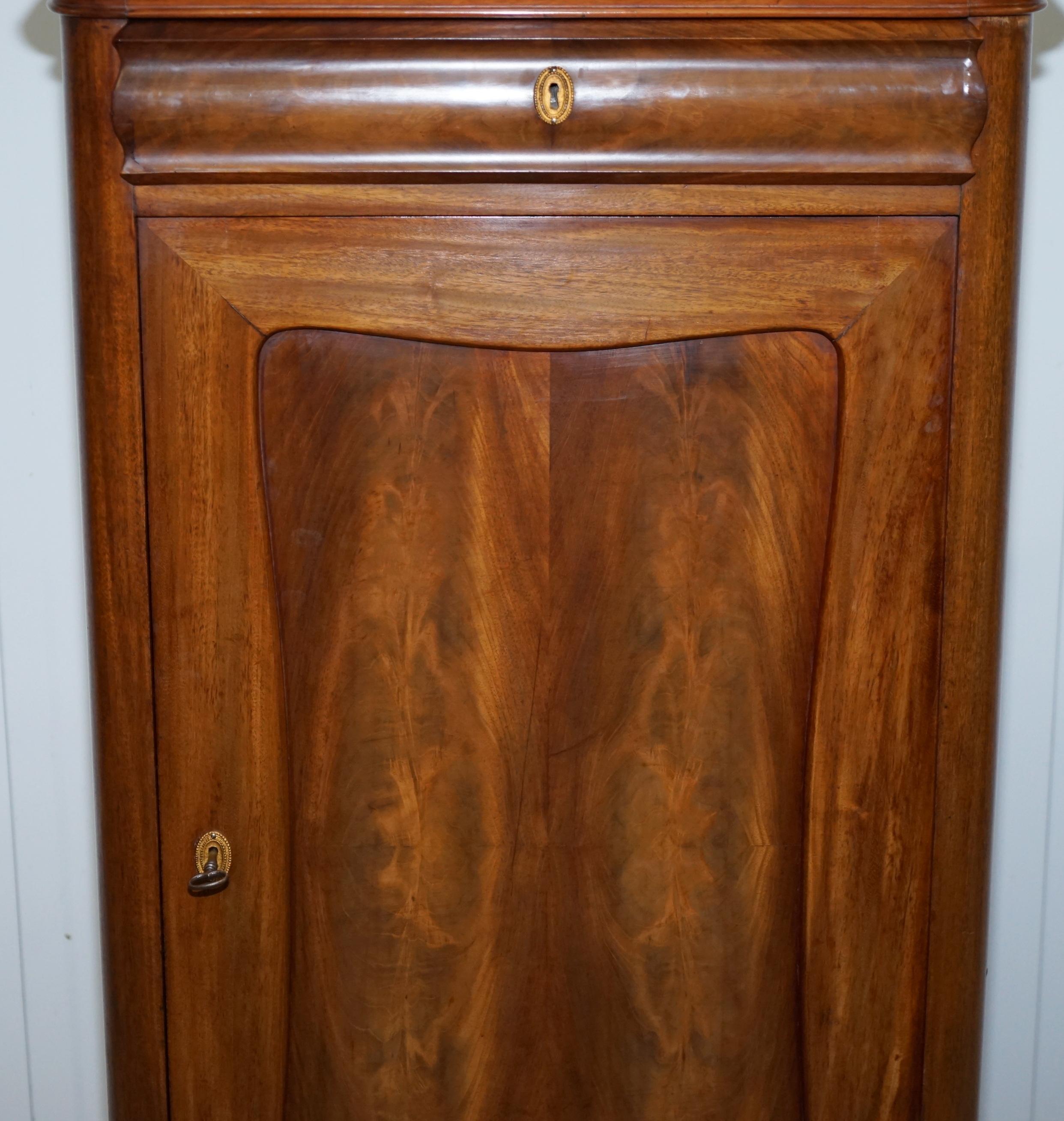 Lovely Walnut Drinks Cabinet with Drawers and Built in Glass Holder Great Find 1