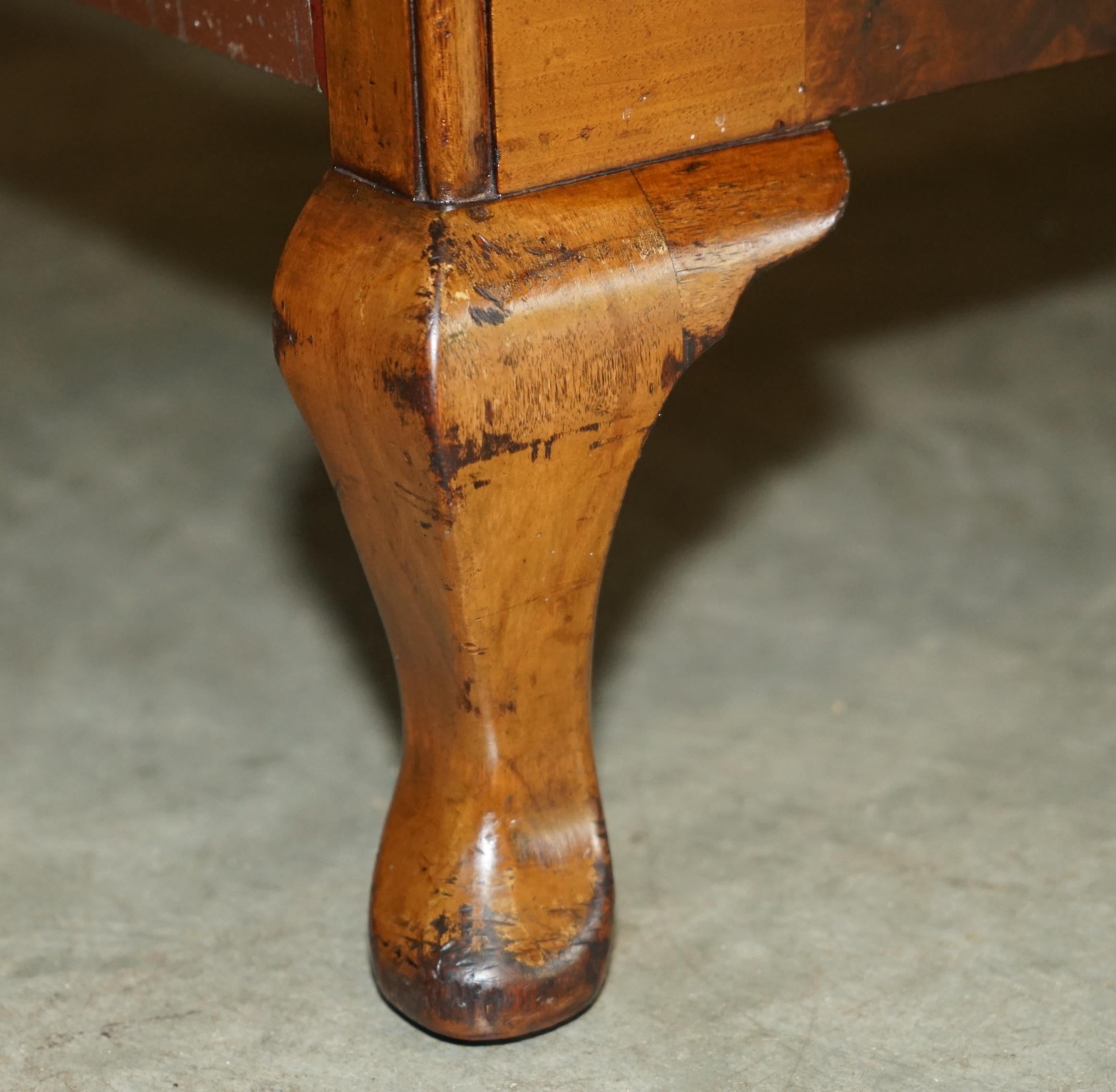 Walnut LOVELY WARiNG & GILLOW 1932 STAMPED BURR WALNUT DOUBLE BEDSTEAD BED FRAME