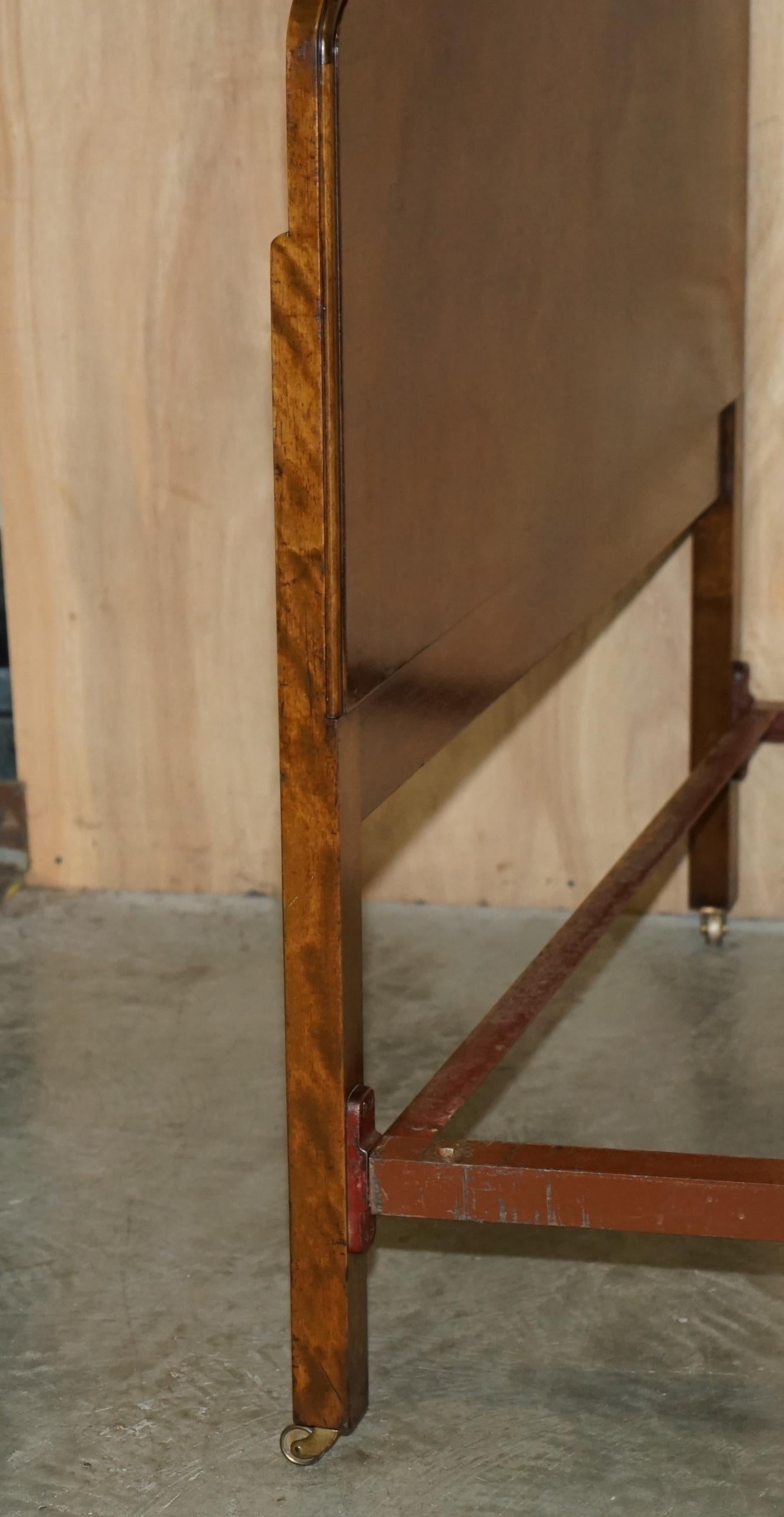 LOVELY WARiNG & GILLOW 1932 STAMPED BURR WALNUT DOUBLE BEDSTEAD BED FRAME 5
