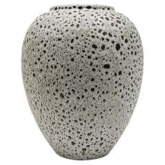 Retro Lovely White & Black Studio Ceramic Vase by Wilhelm & Elly Kuch, 1960s, Germany
