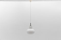 Lovely White Glass Ceiling Lamp by Peill & Putzler, 1960s
