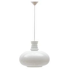 Lampada da soffitto in vetro bianco latte di Peill & Putzler, anni '60