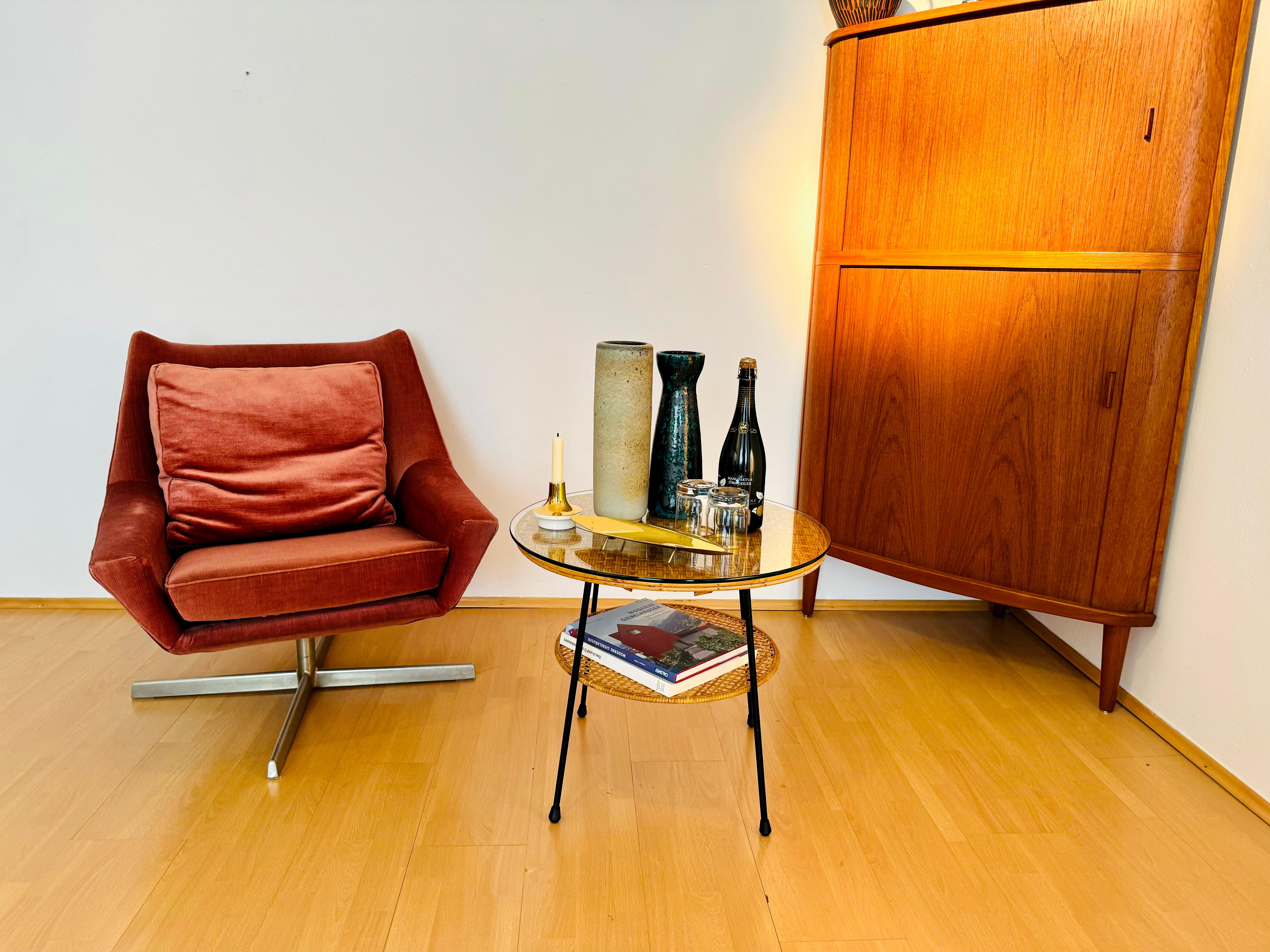 Table basse ou d'appoint en osier en vente 4