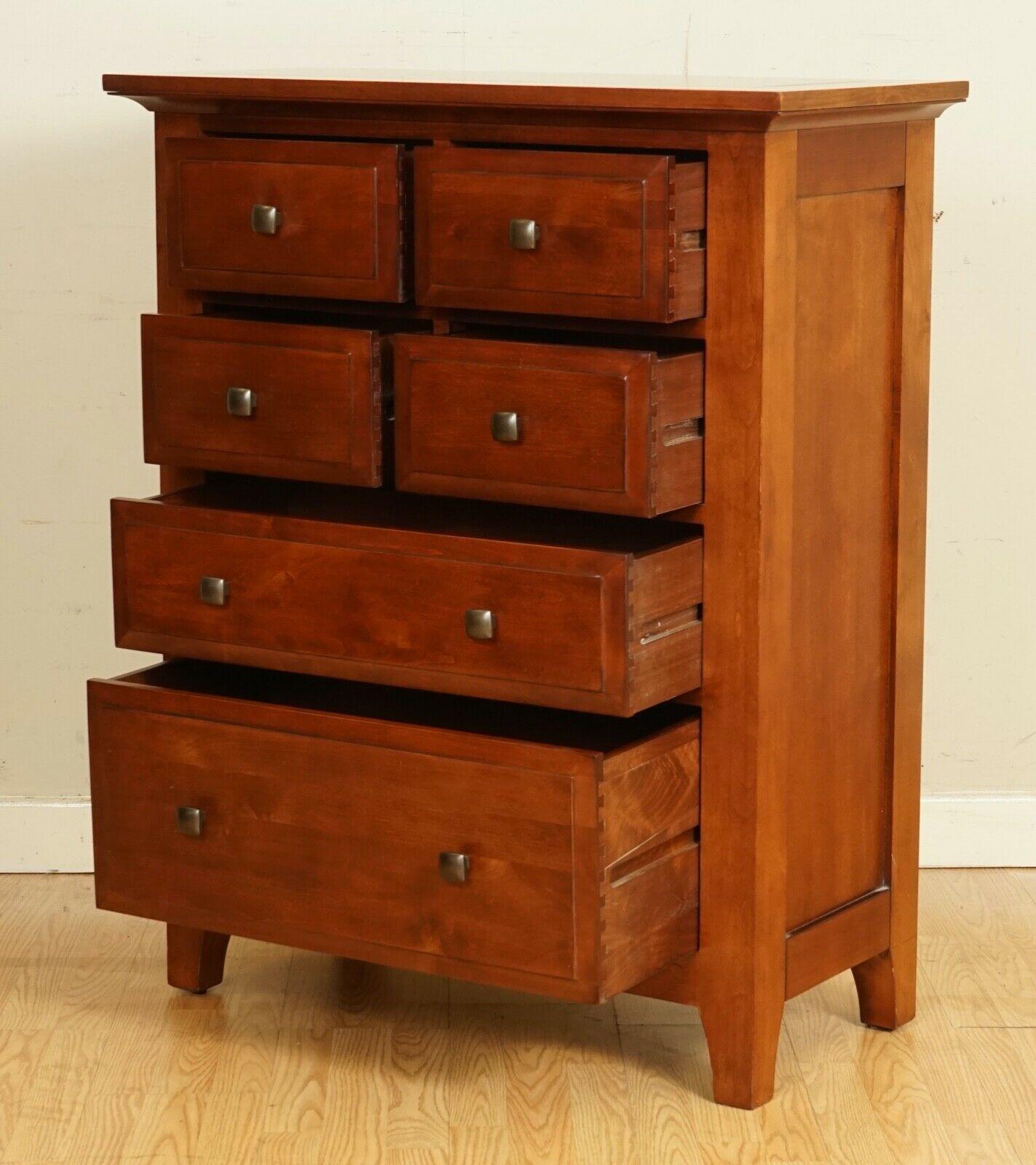20th Century Lovely Willis & Gambier Solid Tall Boy Chest of Drawers Part of Suite