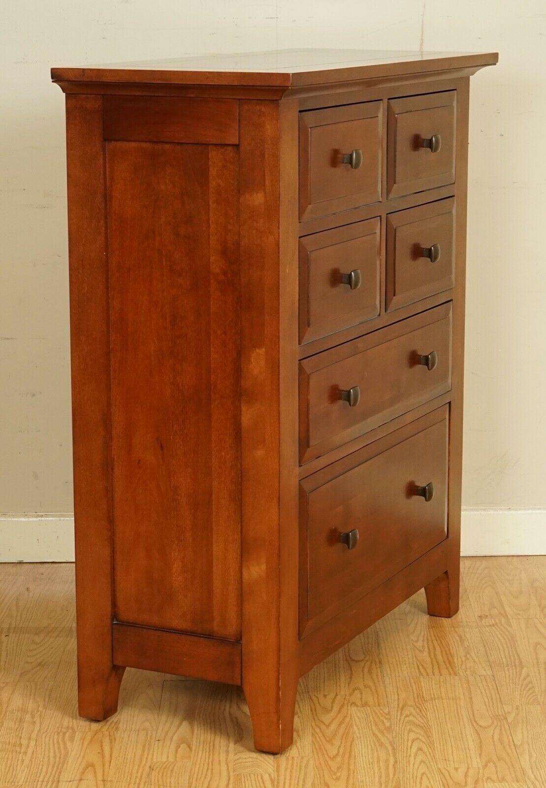 Hardwood Lovely Willis & Gambier Solid Tall Boy Chest of Drawers Part of Suite