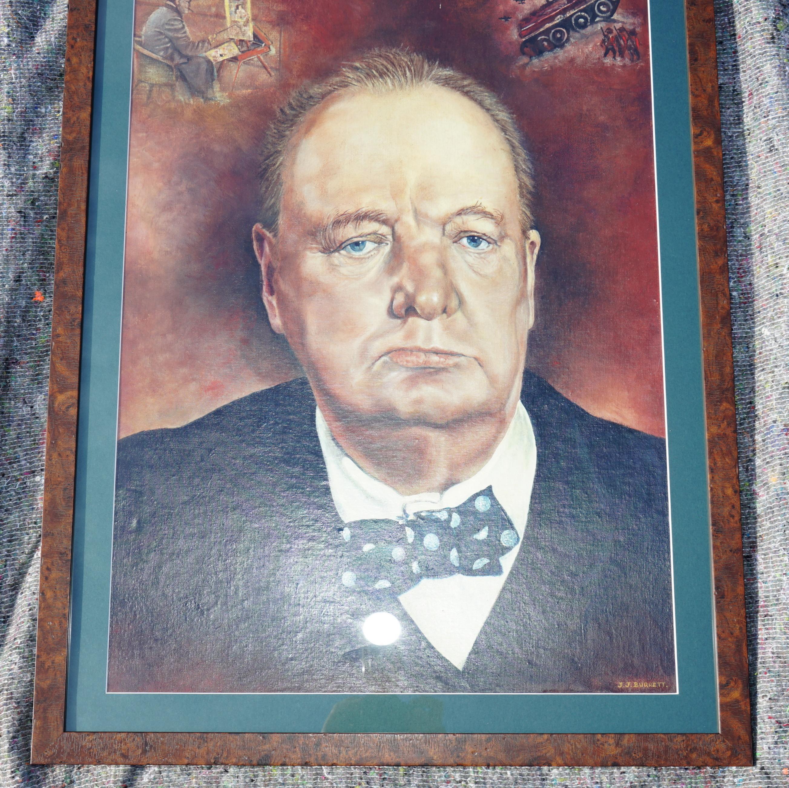 Royal House Antiques

Royal House Antiques is delighted to offer for sale this lovely original vintage Winston Churchill Oil painting in a new Burr Oak Exhibition frame

Please note the delivery fee listed is just a guide, it covers within the M25