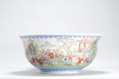 Lovely Winter 1998 Porcelain Art Kang Zhicheng Chinese porcelain 100 Boys Bowl