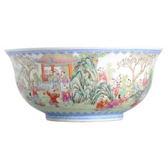 Lovely Winter 1998 Porcelain Art Kang Zhicheng Chinese porcelain 100 Boys Bowl