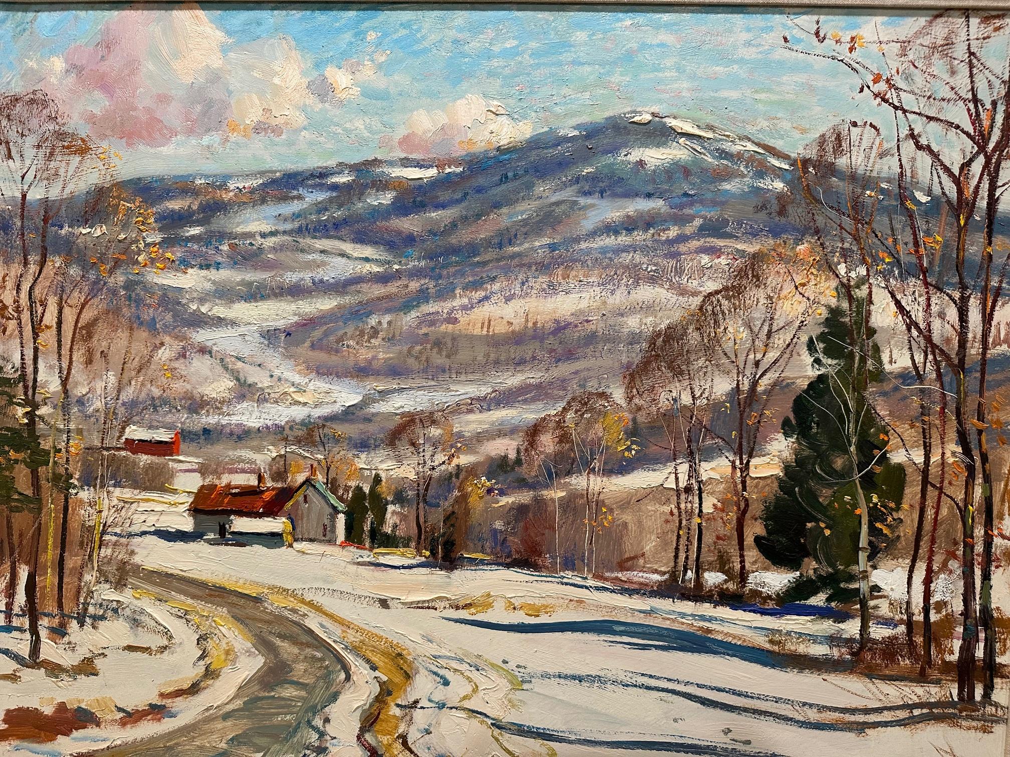 Wunderschöne Winterlandschaft von Wayne Morrell im Angebot 3