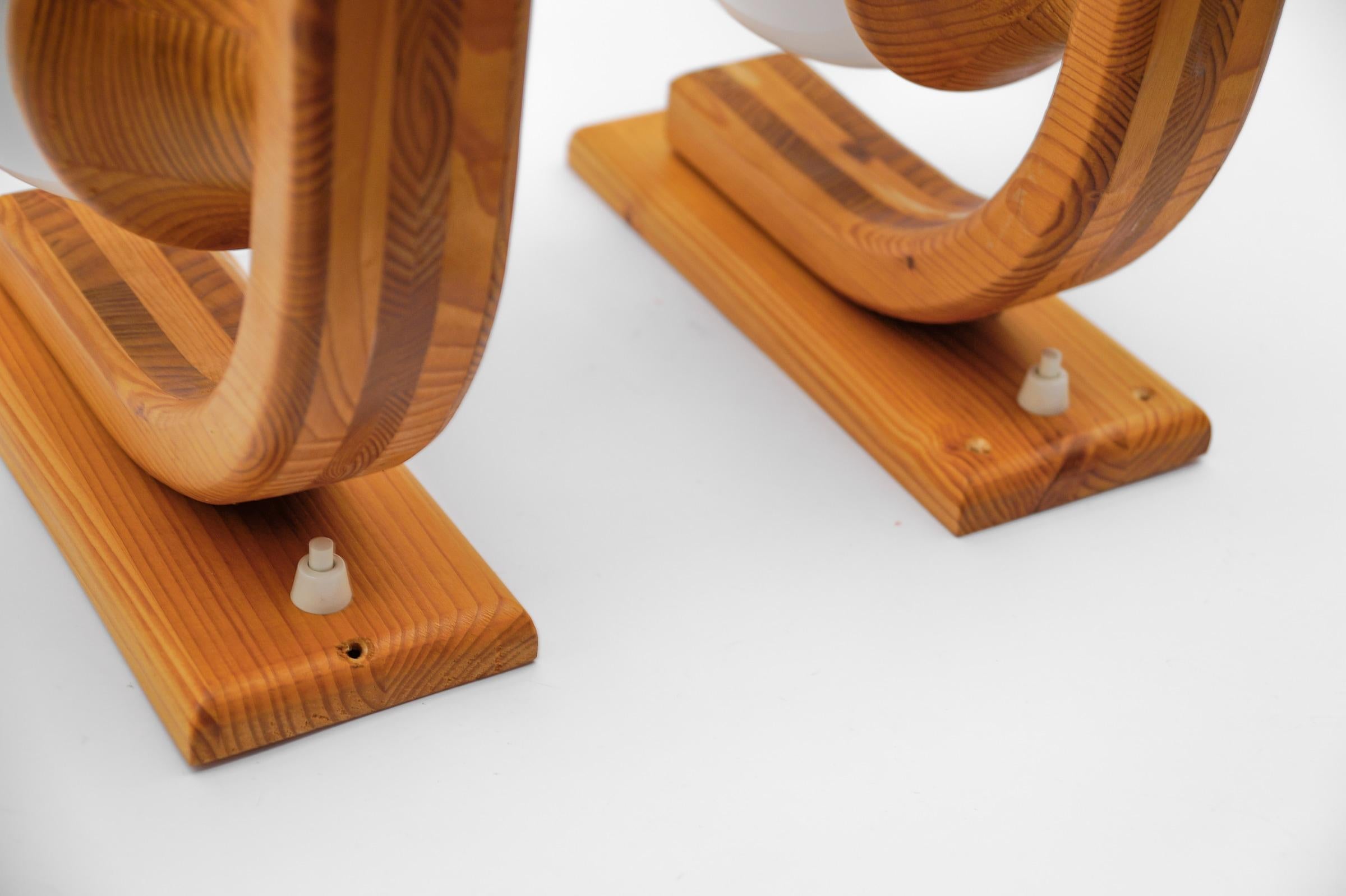 Precioso aplique de madera de Domus, años 70, Italia en venta 3