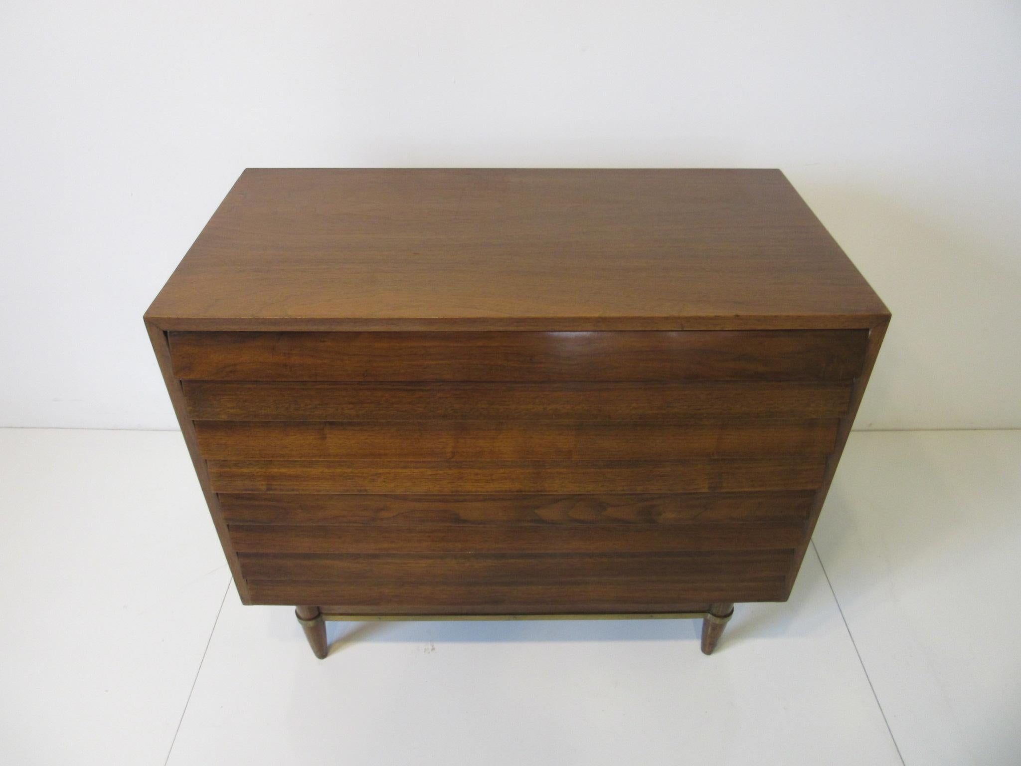 Lovered Walnut Small Dresser / Chest by American of Martinsville 1