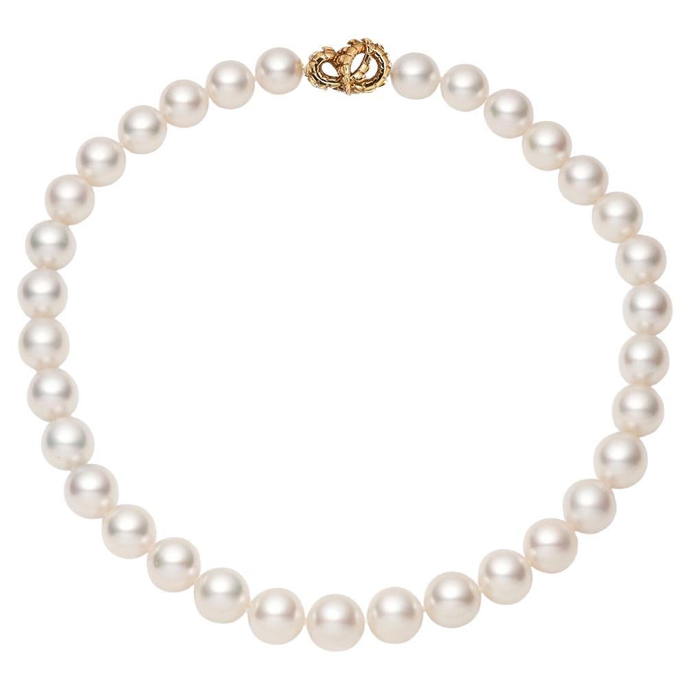 Lover's Croc Pearl Collar with South Sea Pearls in 18ct Rose Gold