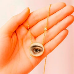 Lover's Eye Necklace — Minimalist Mother-of-Pearl Eye Pendant