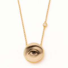 Lover's Eye Necklace — Minimalist Mother-of-Pearl Eye Pendant