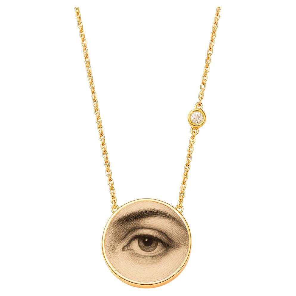 Collier œil d
amoureux - Pendentif œil de nacre minimaliste