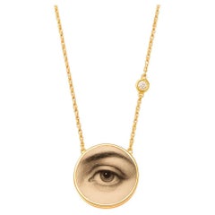 Collier œil d
amoureux - Pendentif œil de nacre minimaliste