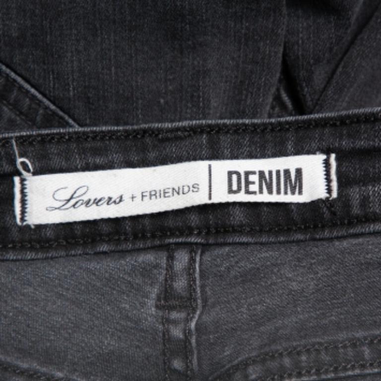 That one pair of denim jeans that fits so well! All girls want one in their closets! Thanks to this one from Lovers + Friends. The creation comes in a black shade and a skinny silhouette detailed with a distressed design and equipped with a front