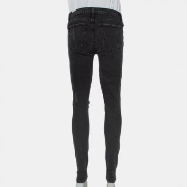 Lovers + Friends Black Denim Distressed Skinny Ricky Jeans M For Sale 3