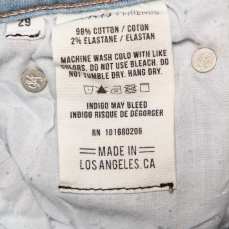 Lovers + Friends Blue Light Wash Denim Distressed Skinny Jeans M For Sale 2
