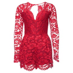 Lovers + Friends, Red lace jumpsuit.