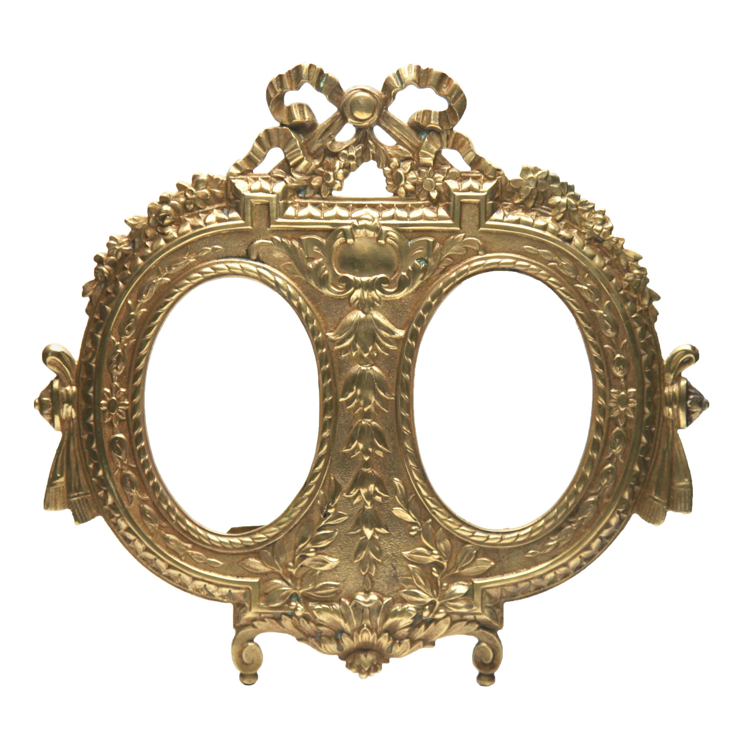 Antique English Brass Photograph / Picture Frame, circa 1880 For Sale