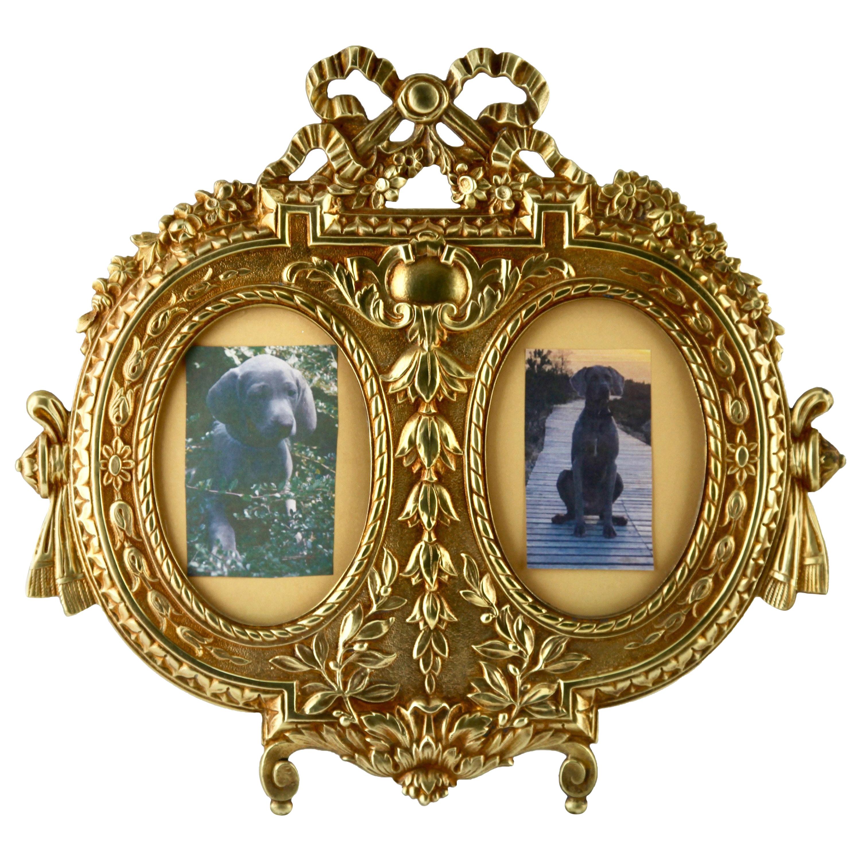 French Oak and Golden Moulding Picture Frame, 1900s For Sale at 1stDibs